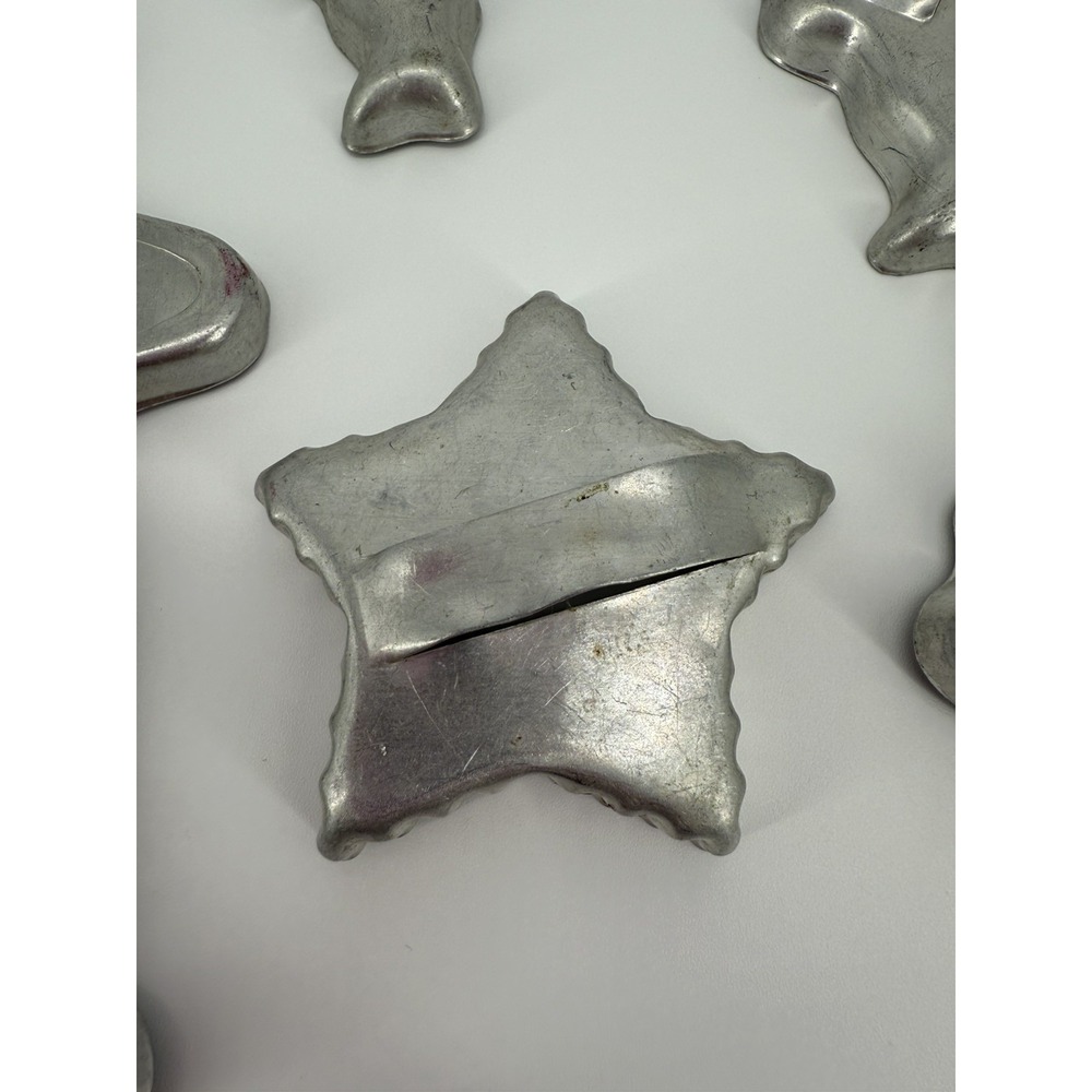 Vintage Mirro Witch Turkey Santa Cookie Cutter Lot Holiday Assortment 8 pieces - Picture 5 of 17